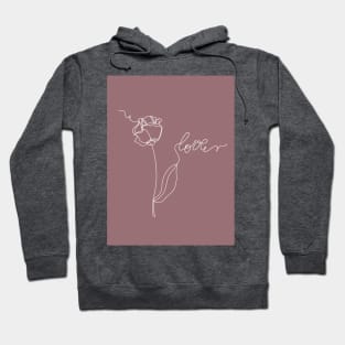 One line art flower Hoodie